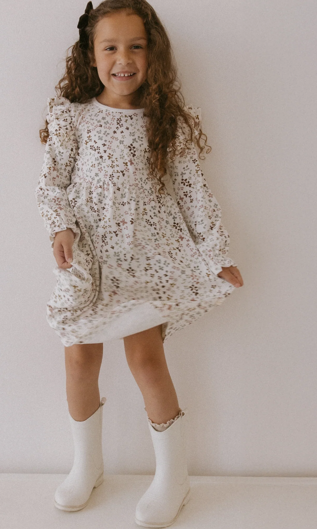 Garden Ruffle Sleeve Dress