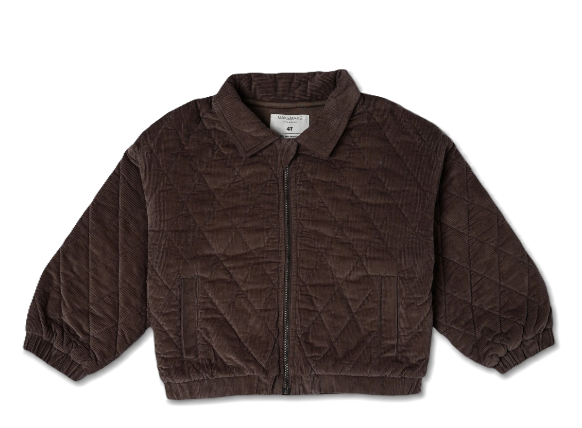 Quilted Bomber Corduroy Jacket