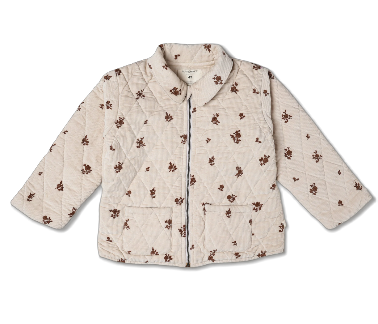 Quilted Corduroy Zipper Jacket
