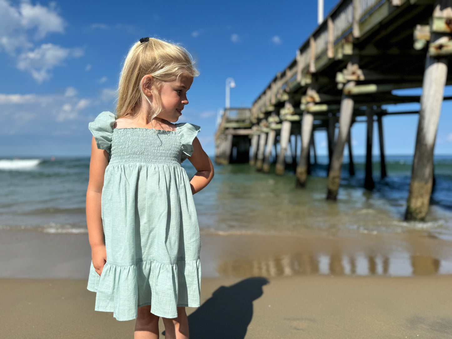 Dusty Teal Arie Dress