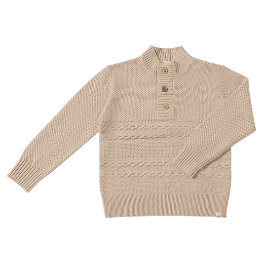 Beige Cable Sweater