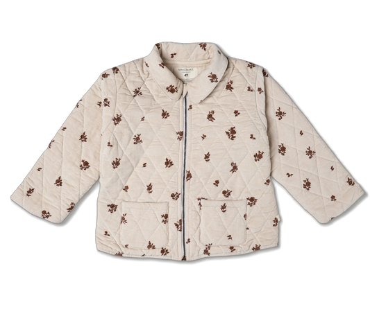 Quilted Corduroy Zipper Jacket