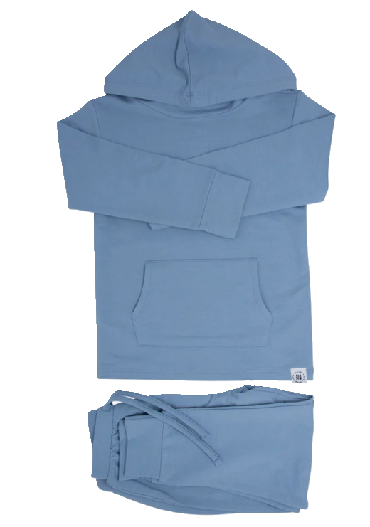Blue Fog Hooded Jogger Set