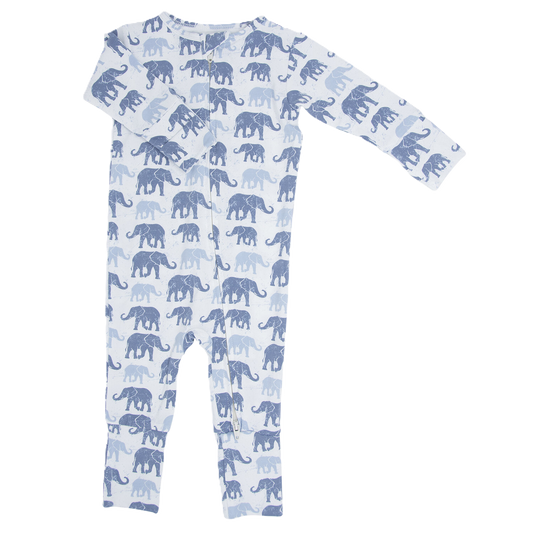 Ethan's Elephants Convertable Bamboo Romper